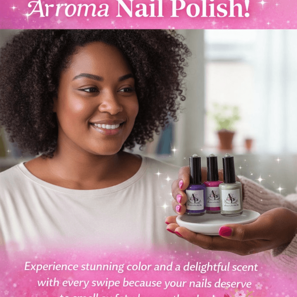AI generated: ✨ Elevate your style with our irresistible Aroma Nail Polish! ✨ Experience stunning color and a deli...