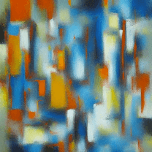AI generated: Abstract modern oil painting of painter materials