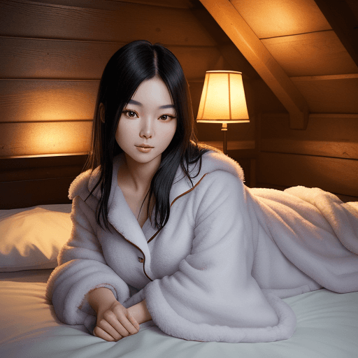 AI generated: Generate a hyperrealistic image of a young, attractive Asian woman with straight, dark hair, dressed...