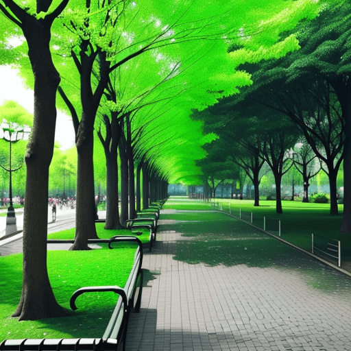 AI generated: green area like park 8k