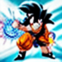 AI generated: goku se preparando para mandar um kamehameha