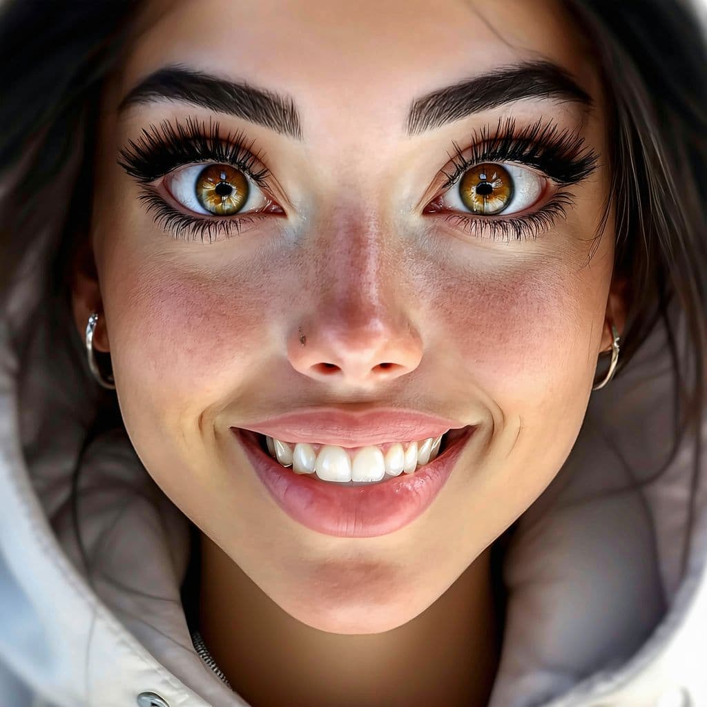 AI generated: Hyperrealism, extreme close-up Portrait of a beautiful, stunning unique female character. She has la...
