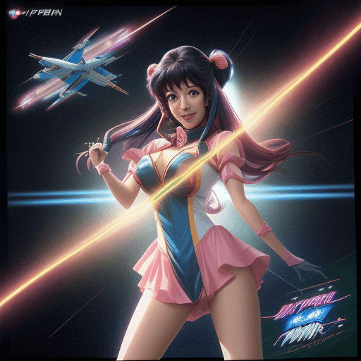 AI generated: 8k, Hyper Illumination, Hyper Illustration. Female. Macross Lynn Minmay. Lynn Minmay (Japanese: リン・ミ...