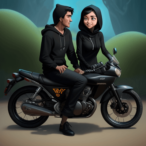 AI generated: The Pixar and Disney animated poster entitled "Kota Bitung" tells the story of a handsome man, weari...