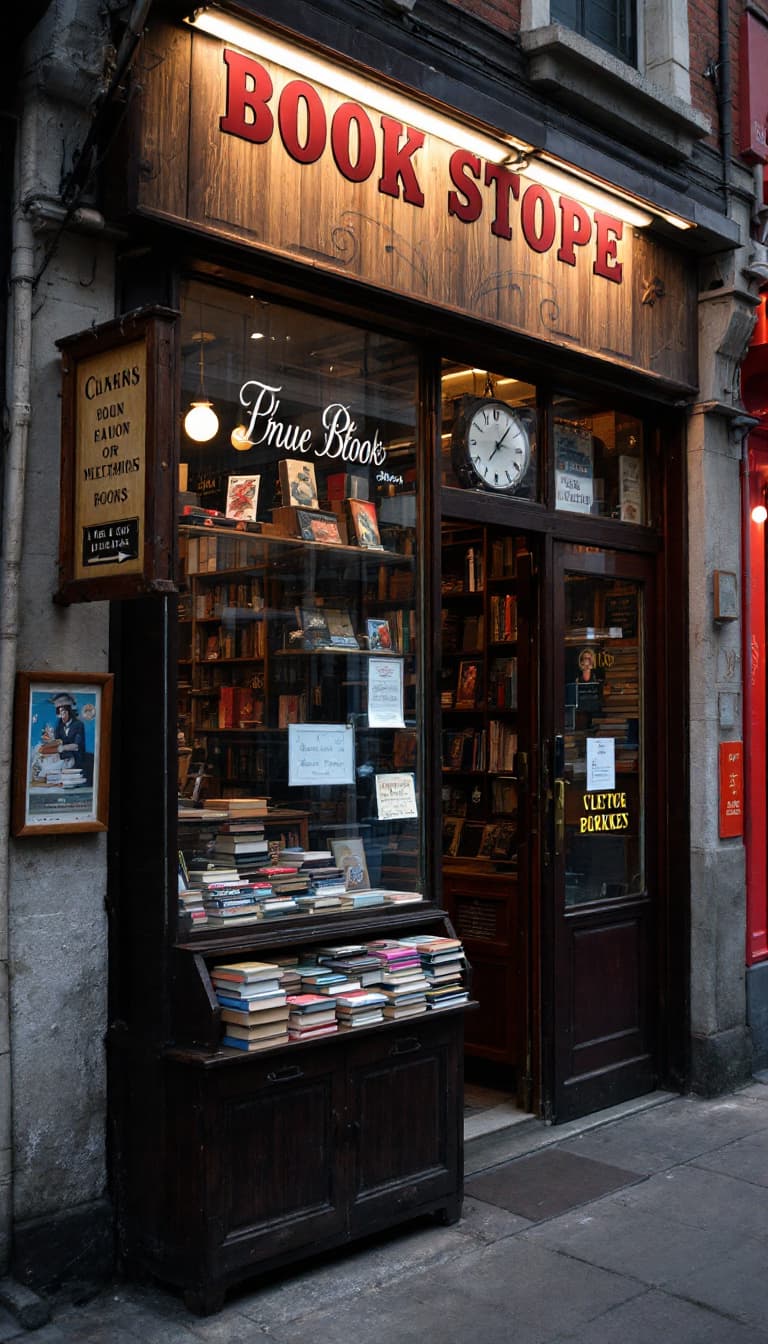 AI generated: Vintage Bookstore

