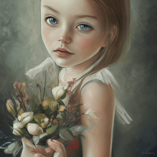 AI generated: art by Cecily Mary Barker, clean and natural background: