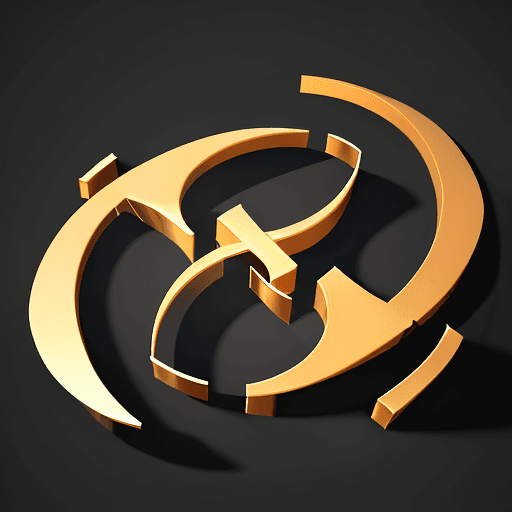 AI generated: Create logo an intertwined logo combining the letters: "R,L,J,P" futuristic , 4k , Minimalist, elega...