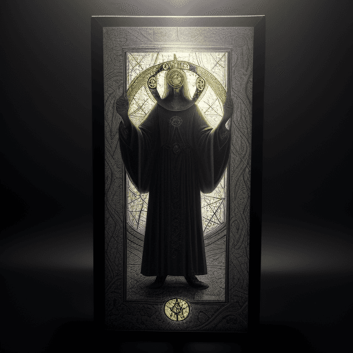 AI generated: Photo of a ultra realistic, dramatic light, seven of pentacles
