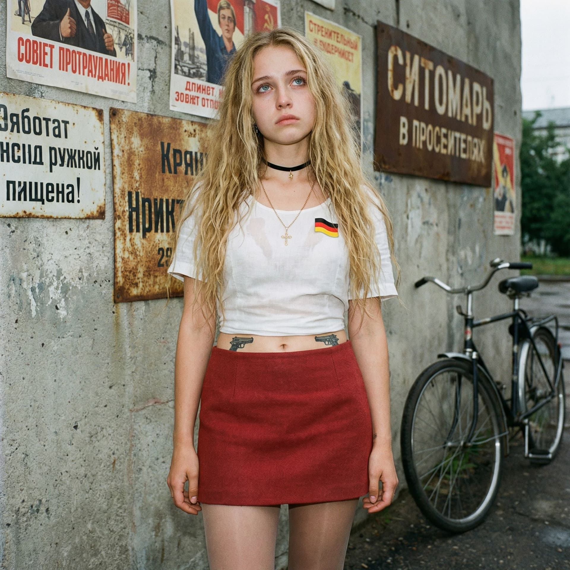 AI generated:  "model": {
    "ethnicity": "Eastern European (Russian or Ukrainian)",
    "skin_tone": "porcelai...