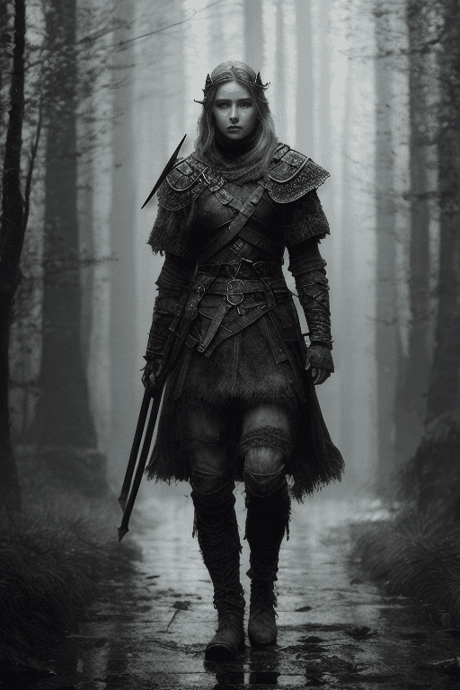 AI generated: detailed (((full body))) concept art illustration, dark soft focus, plague style oil painting on can...