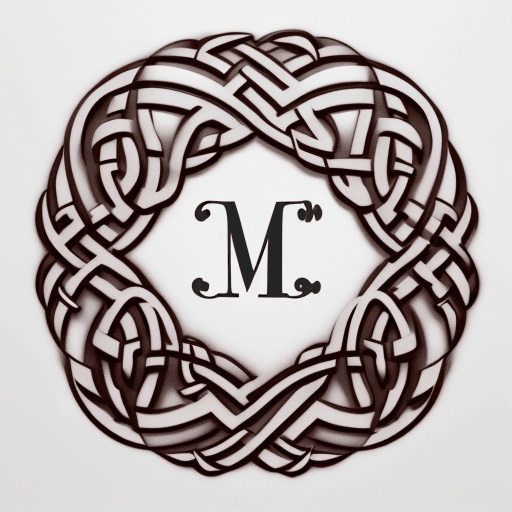 AI generated: Create a monogram using the following; Select a bold, modern serif or sans-serif font for the initia...