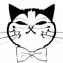 AI generated: portrait of a Cat head and shoulders, b&w outline art for kids coloring book page, Kids coloring pag...
