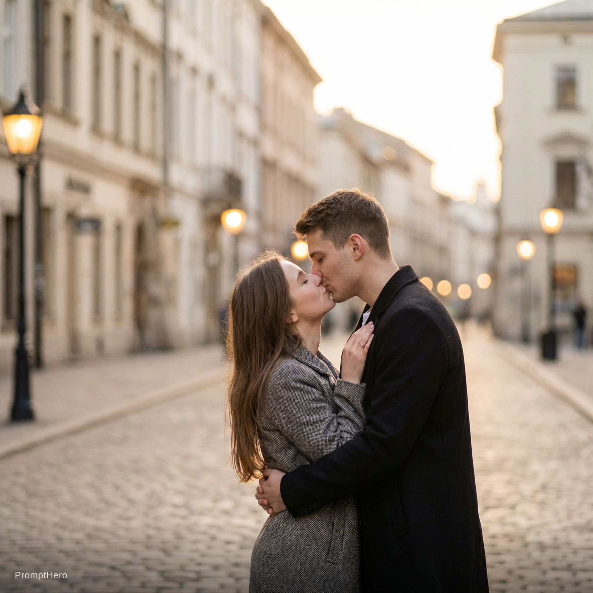 AI generated: Kissing hot of romantic couple 