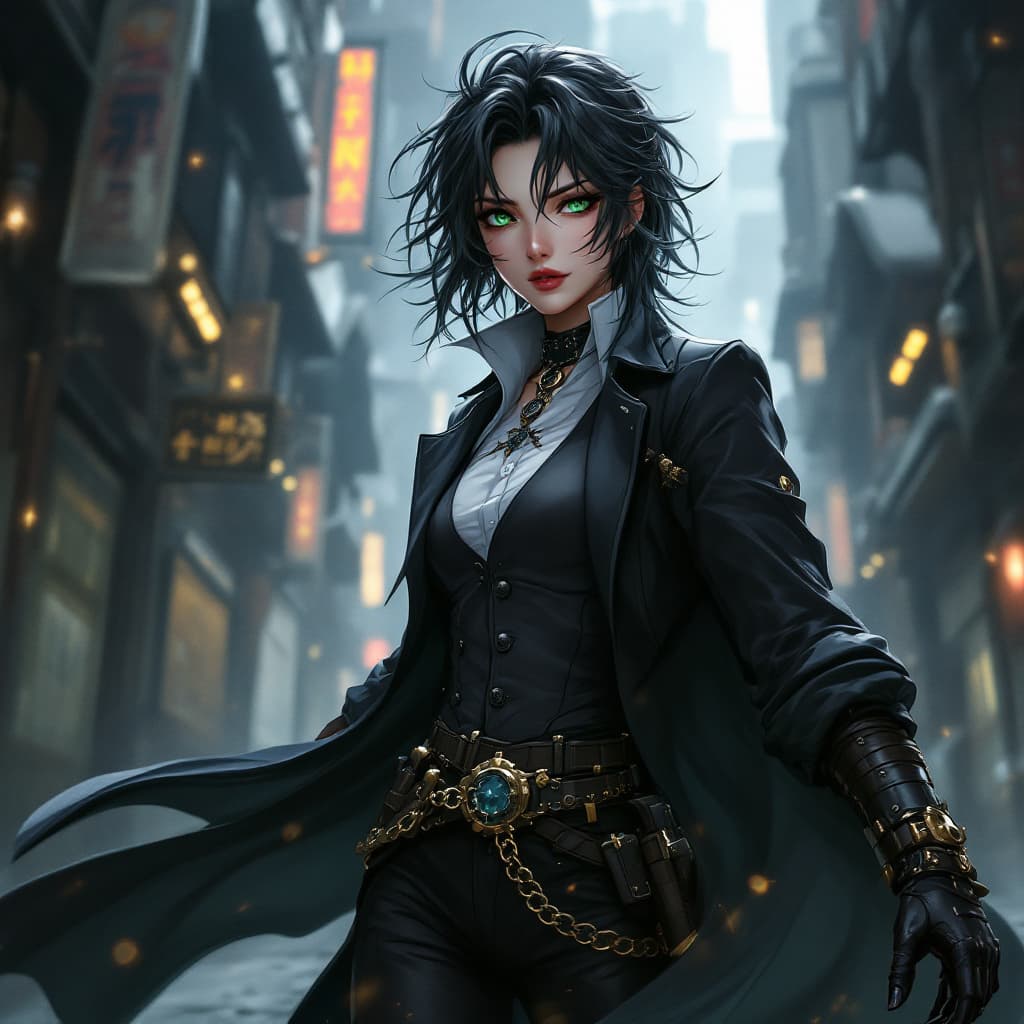 AI generated: masterpiece, best quality, ultra-detailed, anime-style, digital illustration, @ssambatea art style, ...