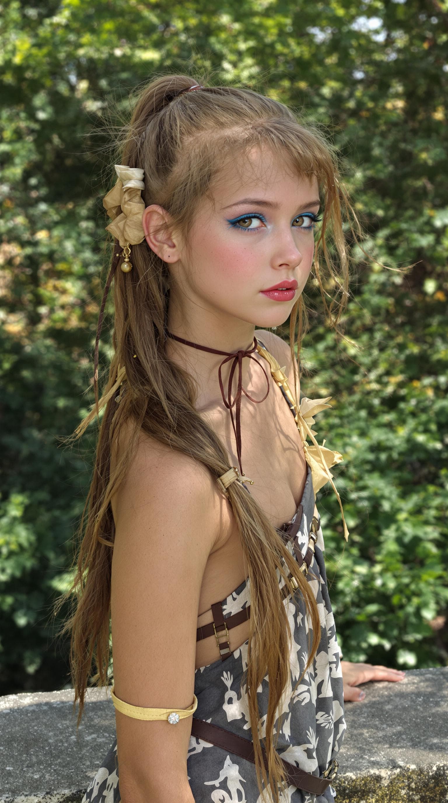 AI generated: a professional photo of a exceptionally beautiful girl in the world, (ten year old) (futuristic),(ma...