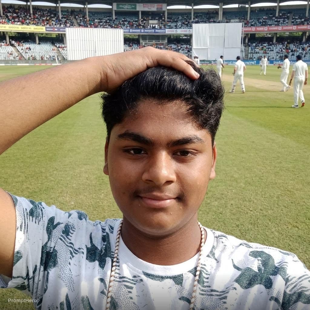 AI generated: change background as cricket ground 
