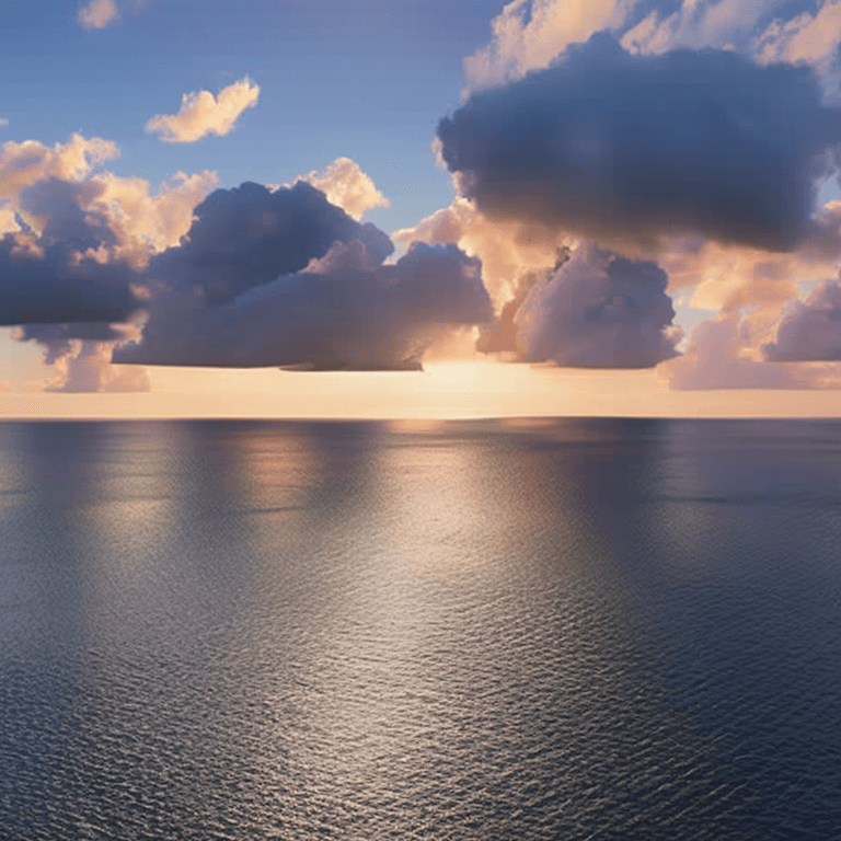 AI generated: photorealistic oil on canvas,
soaring sky with clouds above a beach below,
beautiful setting,
unreal...