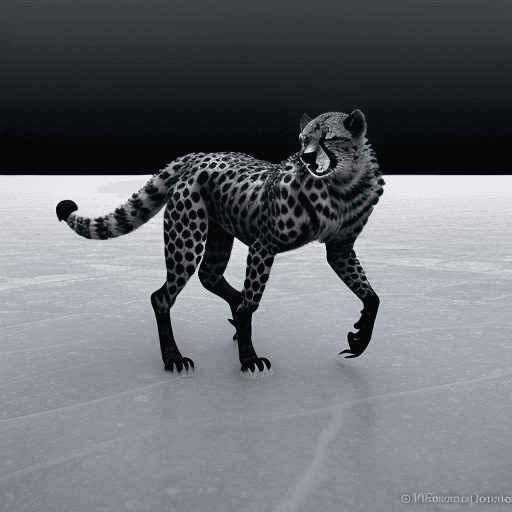 AI generated: Grim Reaper of the Ice Plains: A vast frozen expanse is broken only by the hulking figure of the che...