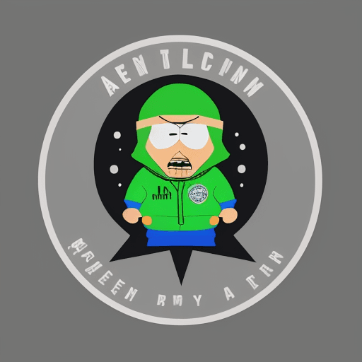 AI generated: clean vector image, logo, png. south park style. cutout animation. area 51 ufo crash site, desert, n...