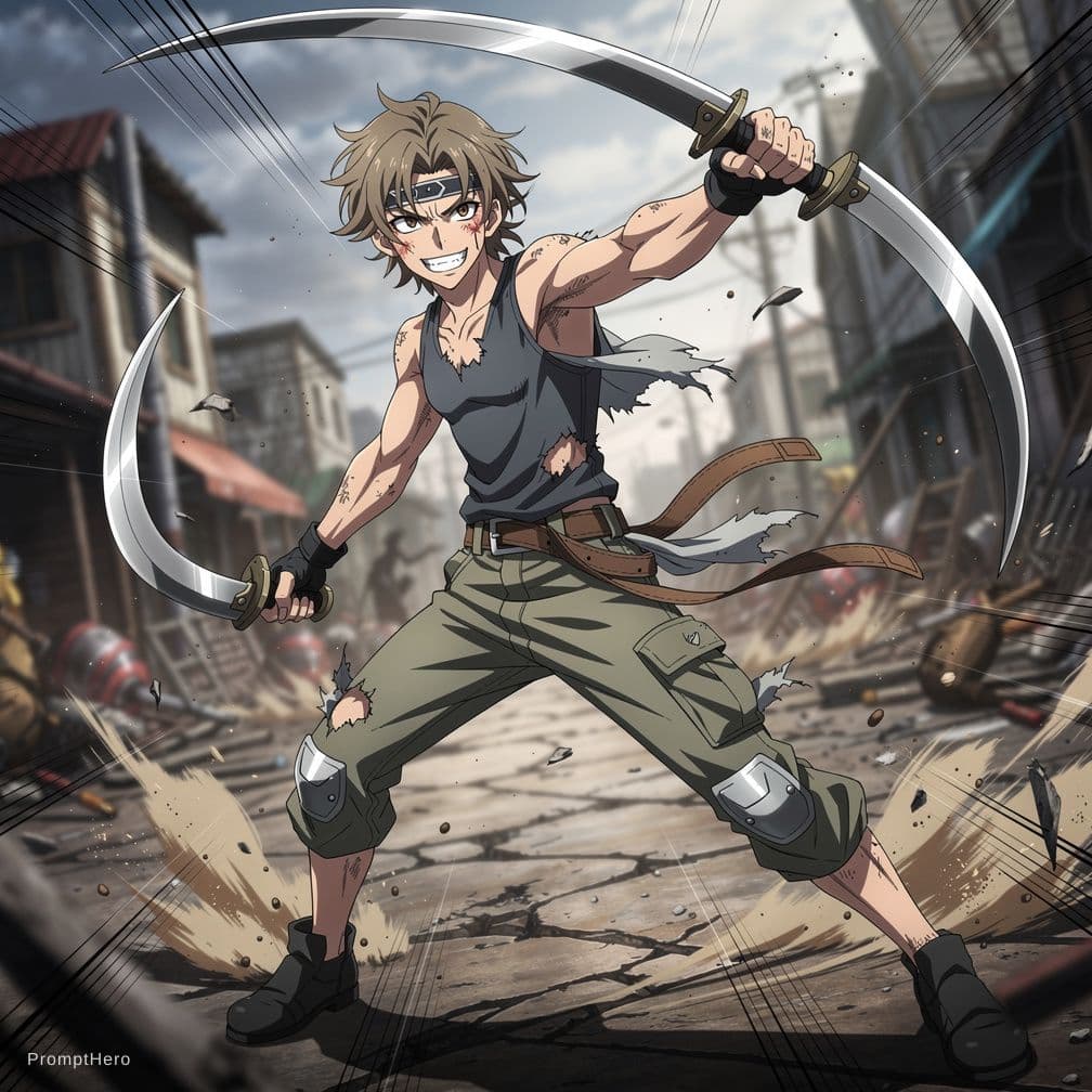 AI generated: Can you create a picture about this character based on my prose, following with its artstyle being d...