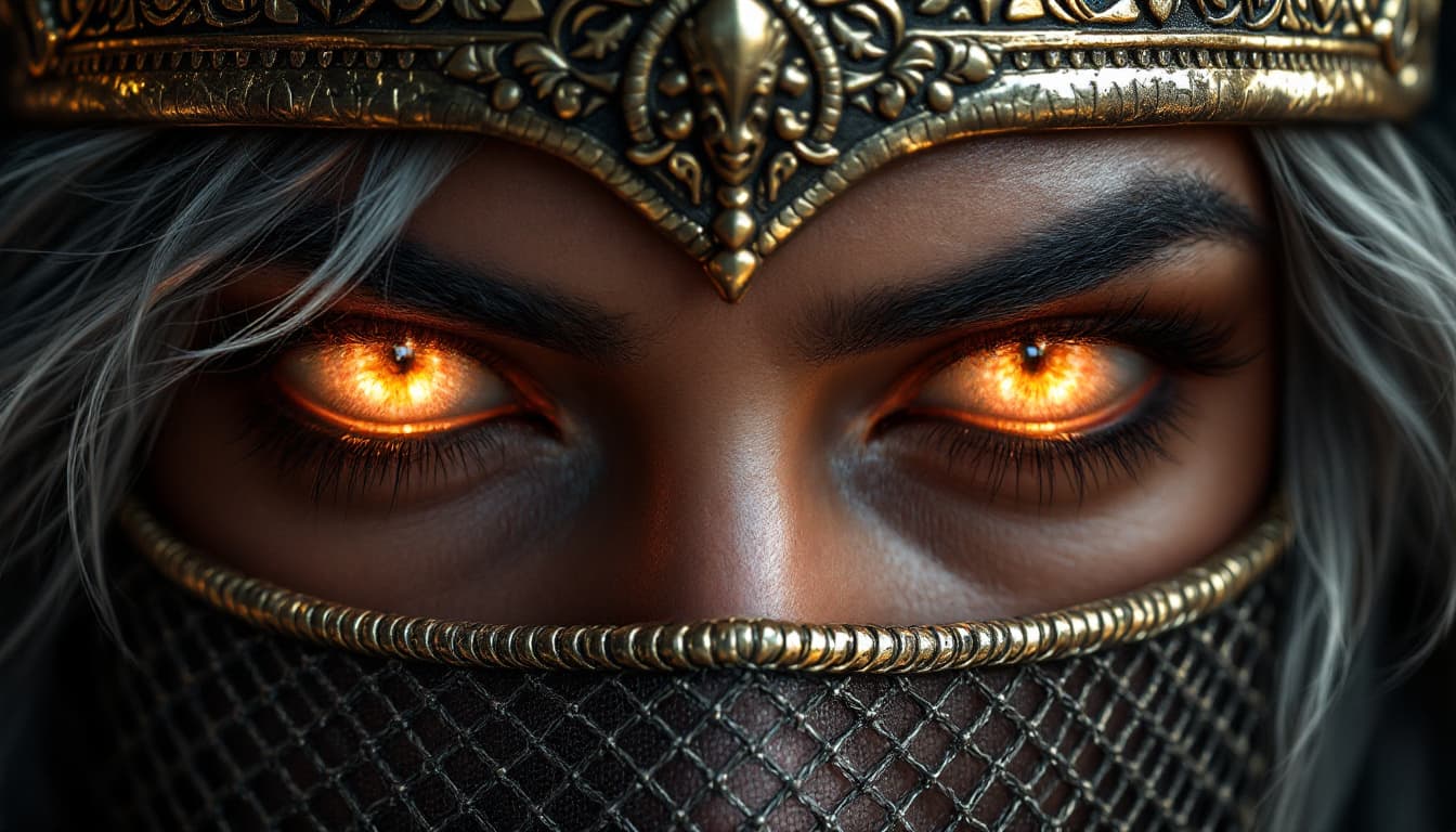 AI generated: Ultra-realistic .		Close-up of Parushat’s eyes slowly closing, the light of life fading from them. [...