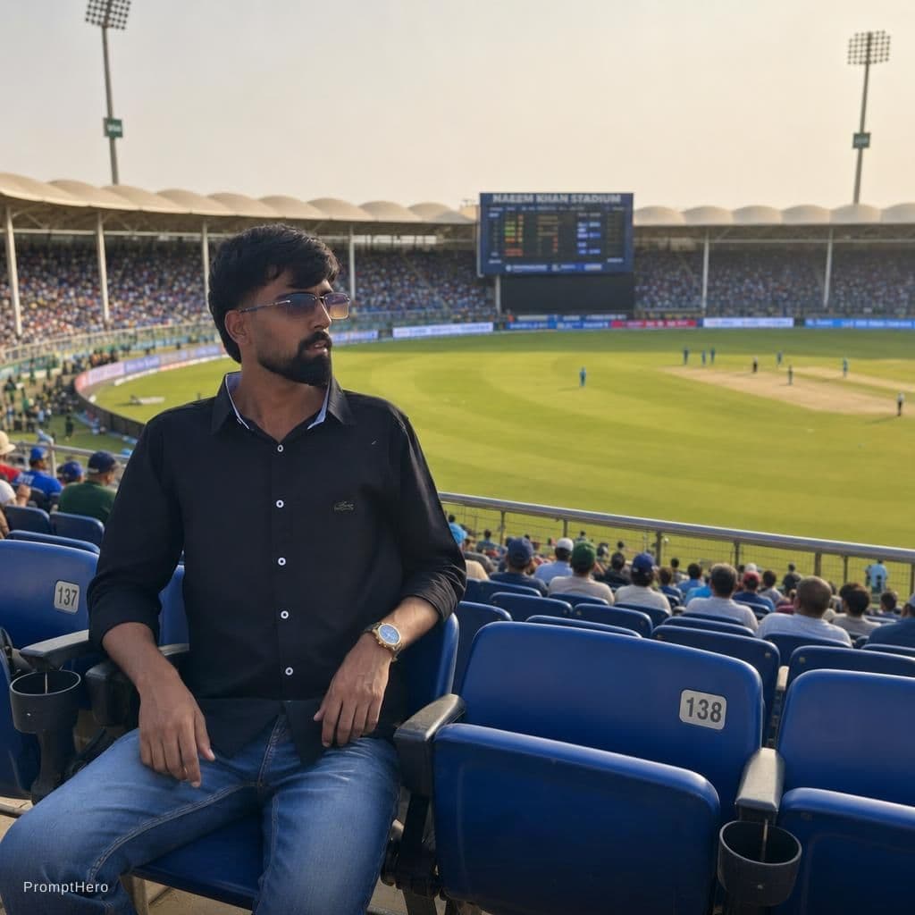 AI generated: Cricket stadium seat 
