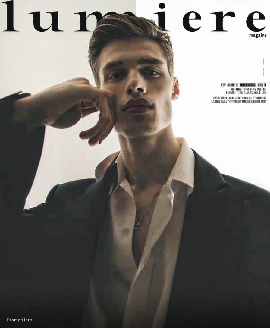 AI generated: A luxury high-fashion magazine cover. Magazine name at the very top in massive elegant serif font re...