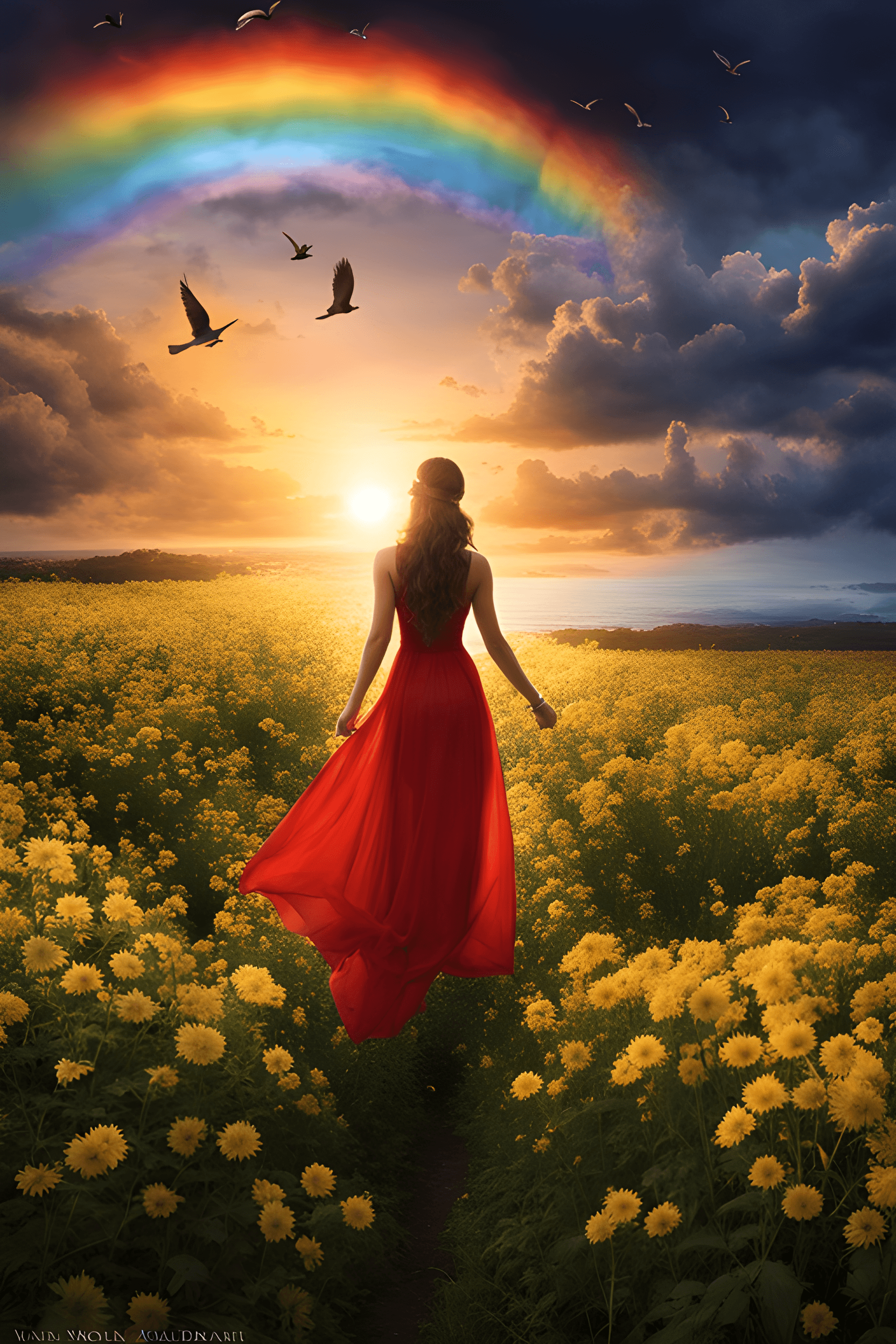 AI generated: Hope and  endless freedom in an utopia world,free of War and pain,let your dreams come true
