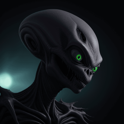 AI generated:  high quality foto of a scary alien from energy,  8k