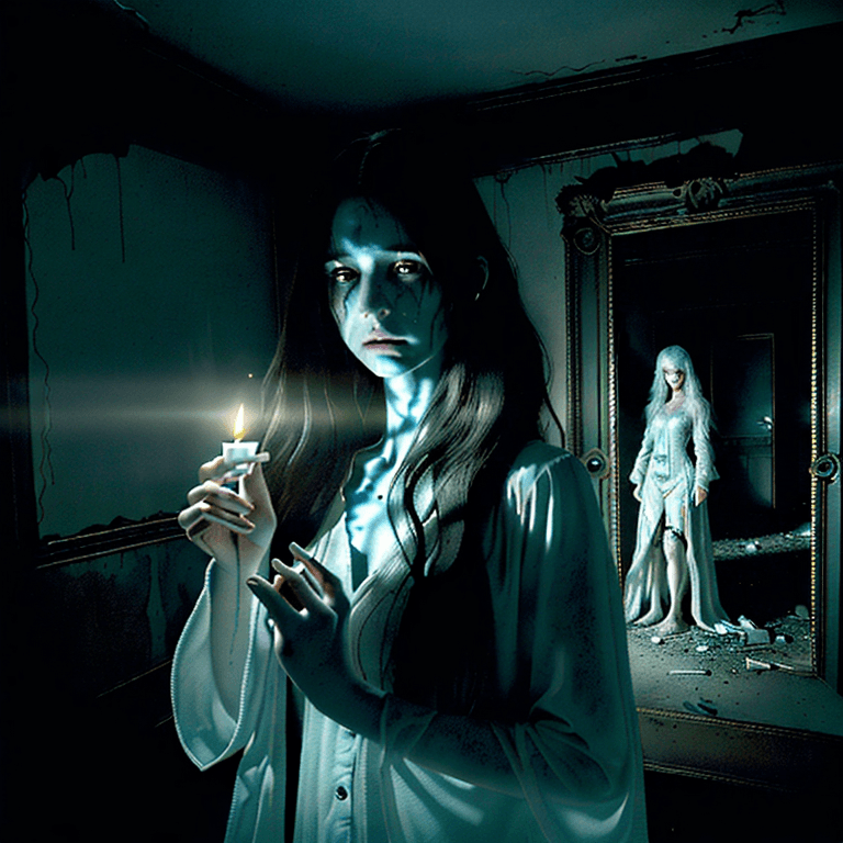 AI generated: an ultra realistic ethereal portrait of a paranormal ghost humanoid investigator, long messy hair, e...
