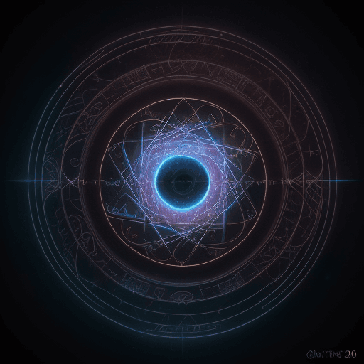 AI generated: spiraling stargate portal covered in runes traveling to the beginning of time::2 ancestral world, hi...
