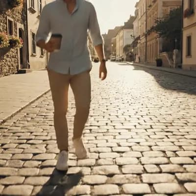 AI generated video: Create a 35-second hyperrealistic cinematic comedy short, no dialogue, no voiceover.

A sunny Europe...