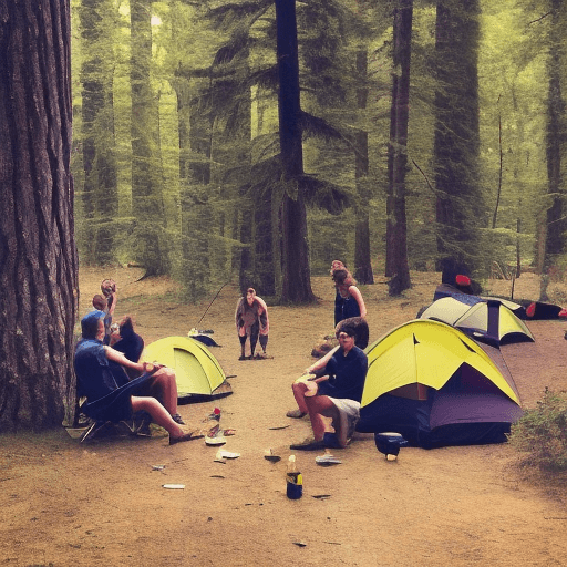 AI generated: create an image that reflects the following sentence with sinister undertones: My friends and I went...