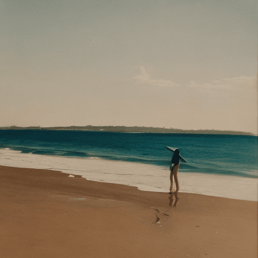 AI generated: Woman at the beach