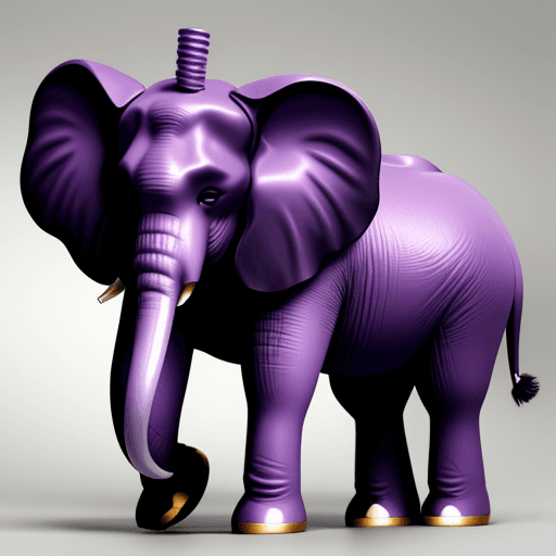 AI generated: Elefante roxo