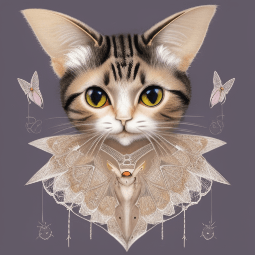 AI generated: moth and cat hybrid