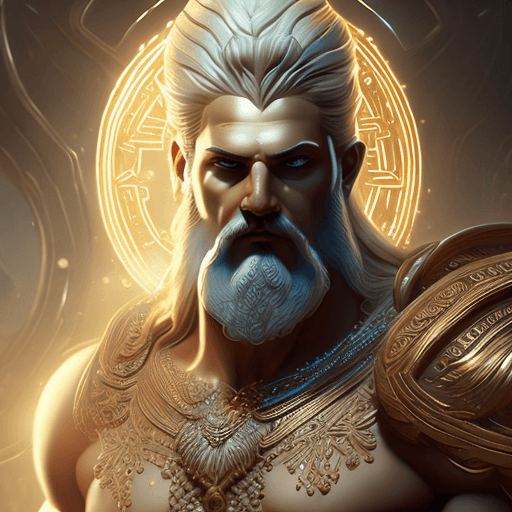 AI generated: portrait of zeus full body, intricate, elegant, glowing lights, highly detailed, digital painting, a...