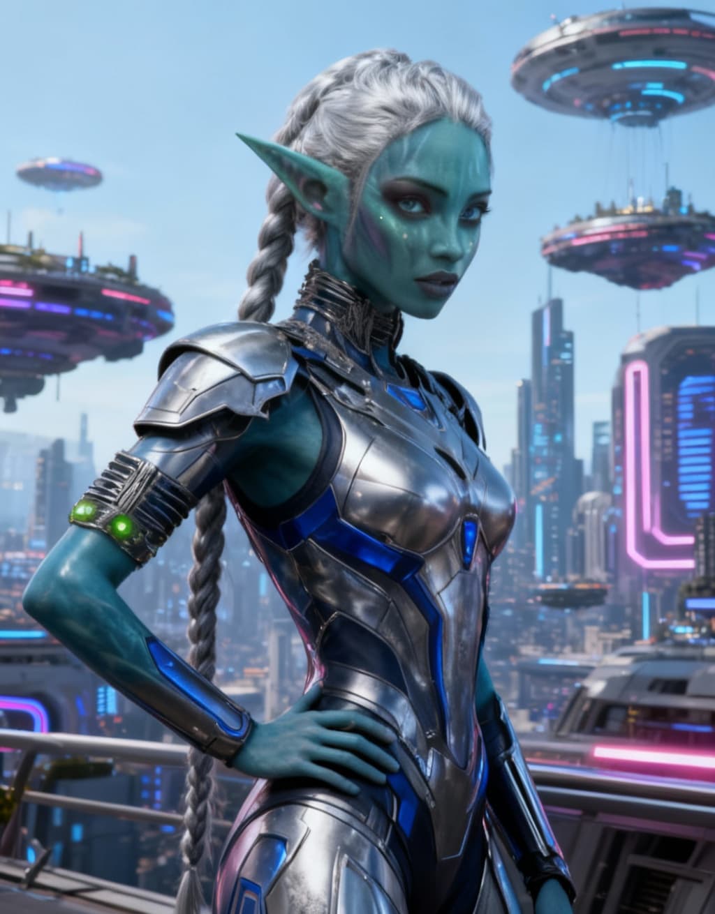 AI generated: Create a new species from this original. Alter with Sci-Fi worldly backdrop, pose the character natu...