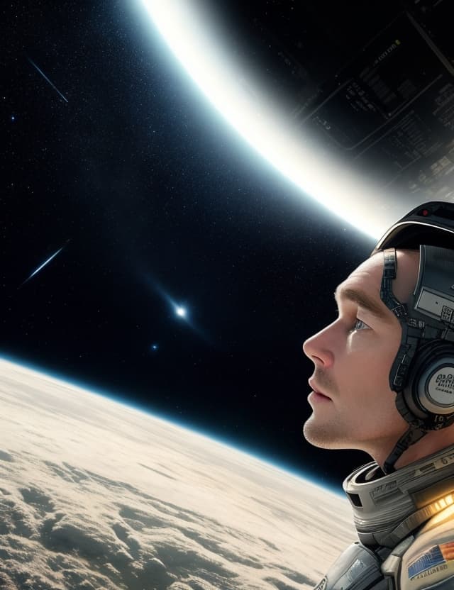 AI generated: (Into the earth). ((("As cooper movie interstellar"))) , director Christopher Nolan.