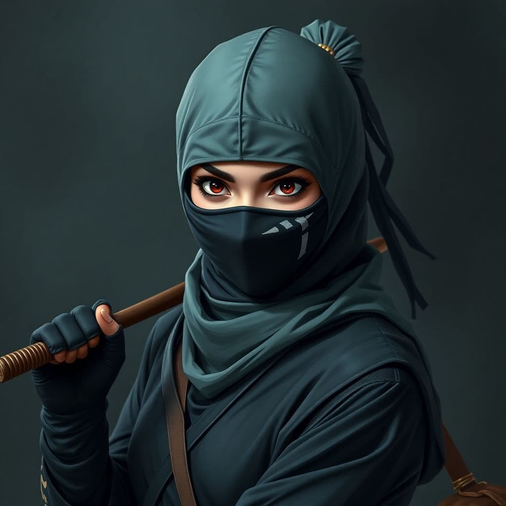 AI generated: ninja,female,
