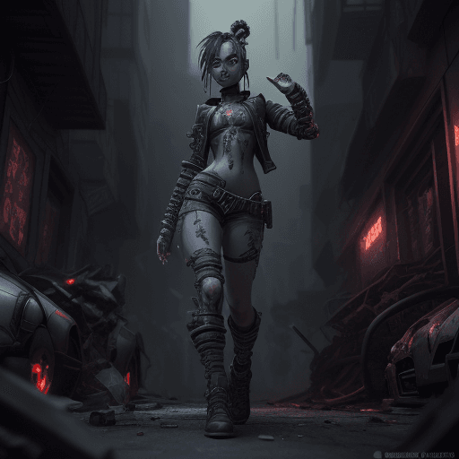 AI generated: ((Best quality)), ((masterpiece)), (highly detailed:1.3), 3D, arcane style,In the dark and gritty dy...