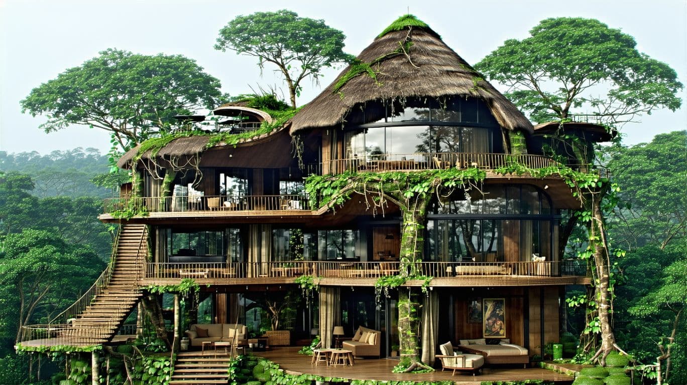 AI generated: vivienda de tarzan