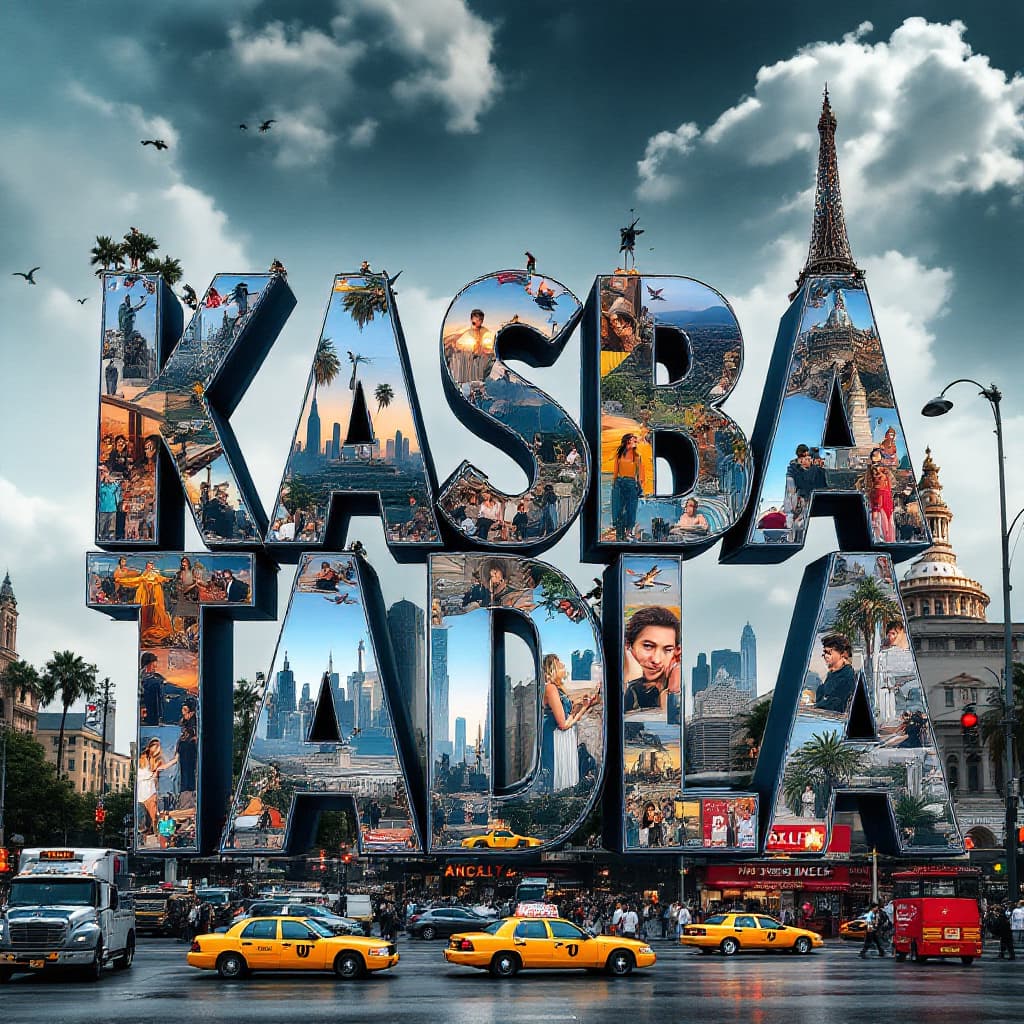 AI generated: A striking, high-contrast cinematic photo-style vertical collage that captures the essence of Kasba ...