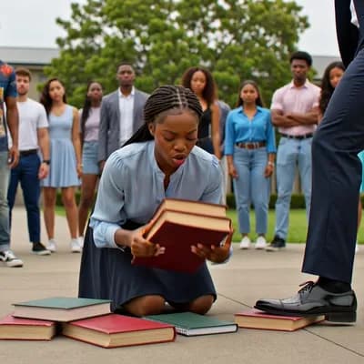 AI generated video: Story Title: SHE SLAPPED THE CAMPUS PRINCE

Viral Hook (First 3 Seconds)
“Did you just slap me?”
(Th...