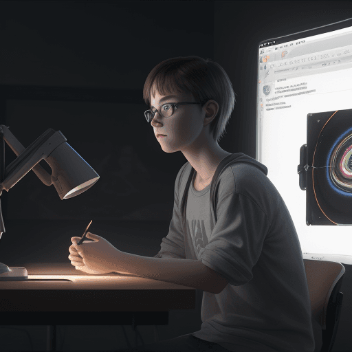 AI generated: a homeschooled student studies in Apple vision  for AI
cinematic, hyper realism, high detail, octane...