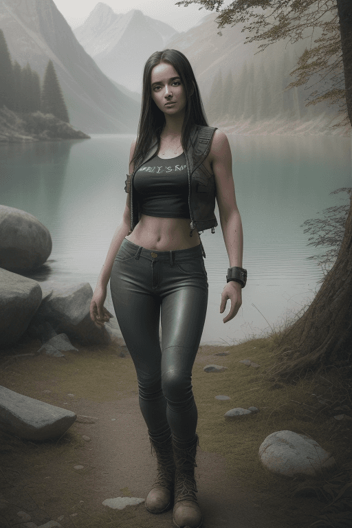 AI generated: Stunning young woman and naked, (italian:0.3, Celtic:0.3, Romanian:0.4), beautiful girl, 25 years ol...