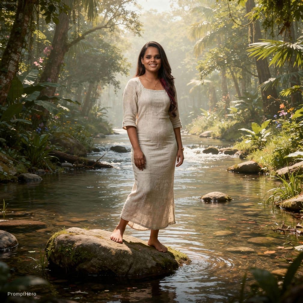 AI generated: <IMAGE_COMPOSITION>
	<COSPLAY_THEMES_MODEL>A young Indonesian widow, curvy with 34G melon-sized brea...