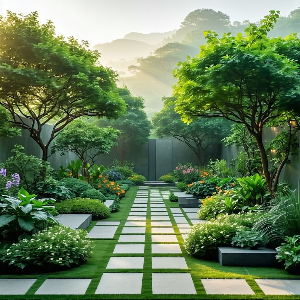 AI generated: Generate a normal garden no luxury