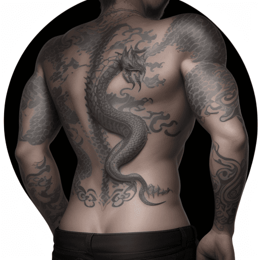 AI generated: Dragon tatoo