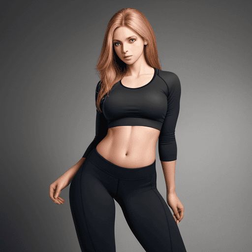 AI generated: High resolution photography woman in heigh weisted yogapants without top
